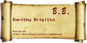Baróthy Brigitta névjegykártya